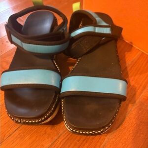 Aldo Black and Blue Women's Sandals